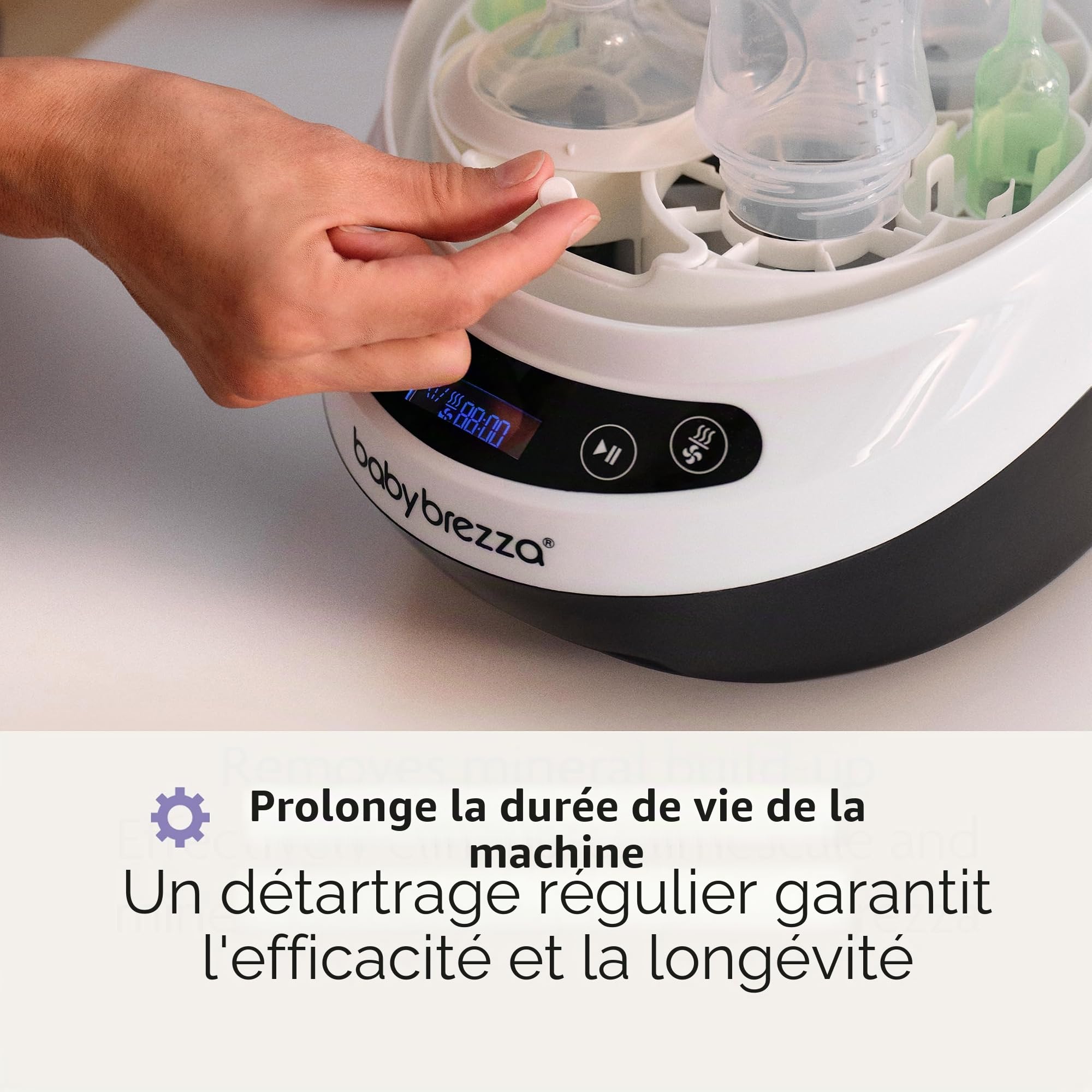 Baby Brezza Pièces et entretien pastilles détartrantes Bottle Washer Pro 20 pièces