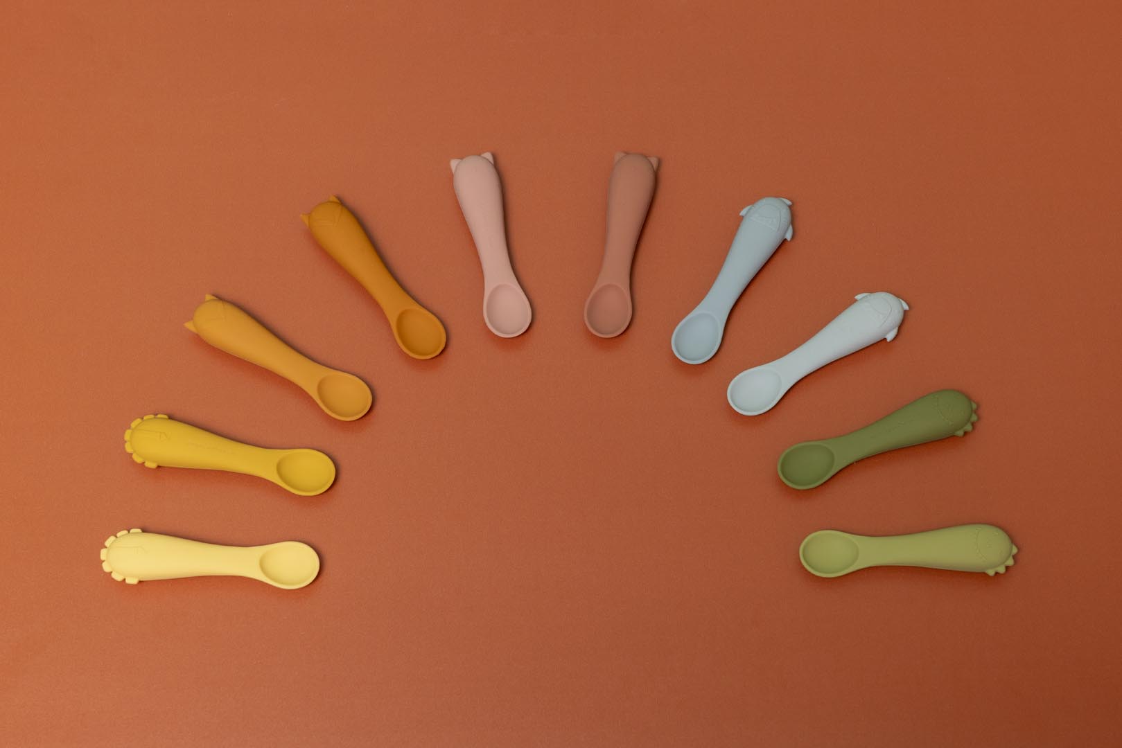 Trixie Baby Couverts Premières cuillères pour bébé 2-pack Mr. Lion silicone