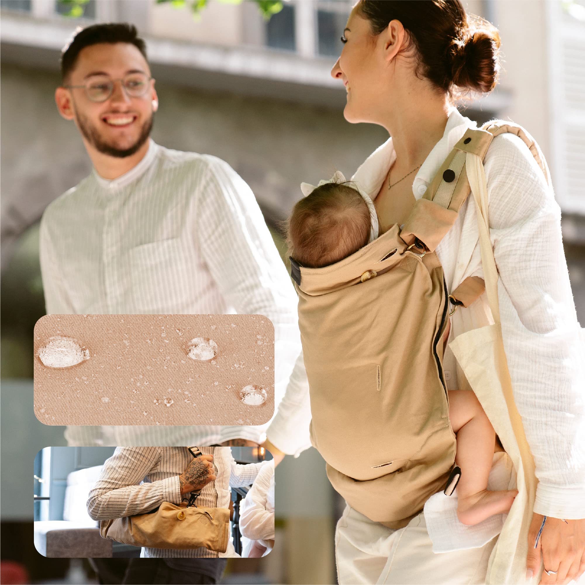 Babymoov Moov & Boost porte-bébé beige évolutif et réhausseur