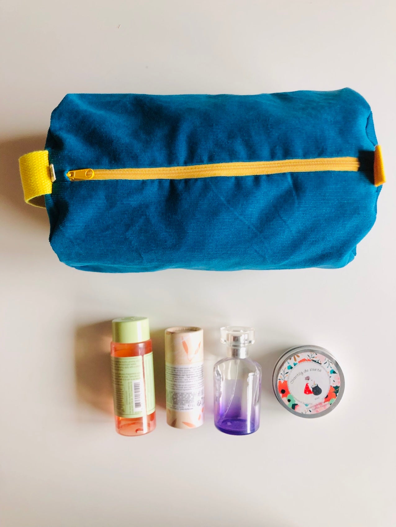 PIOLOU La Trousse de Toilette trousse de toilette PM velours bleu