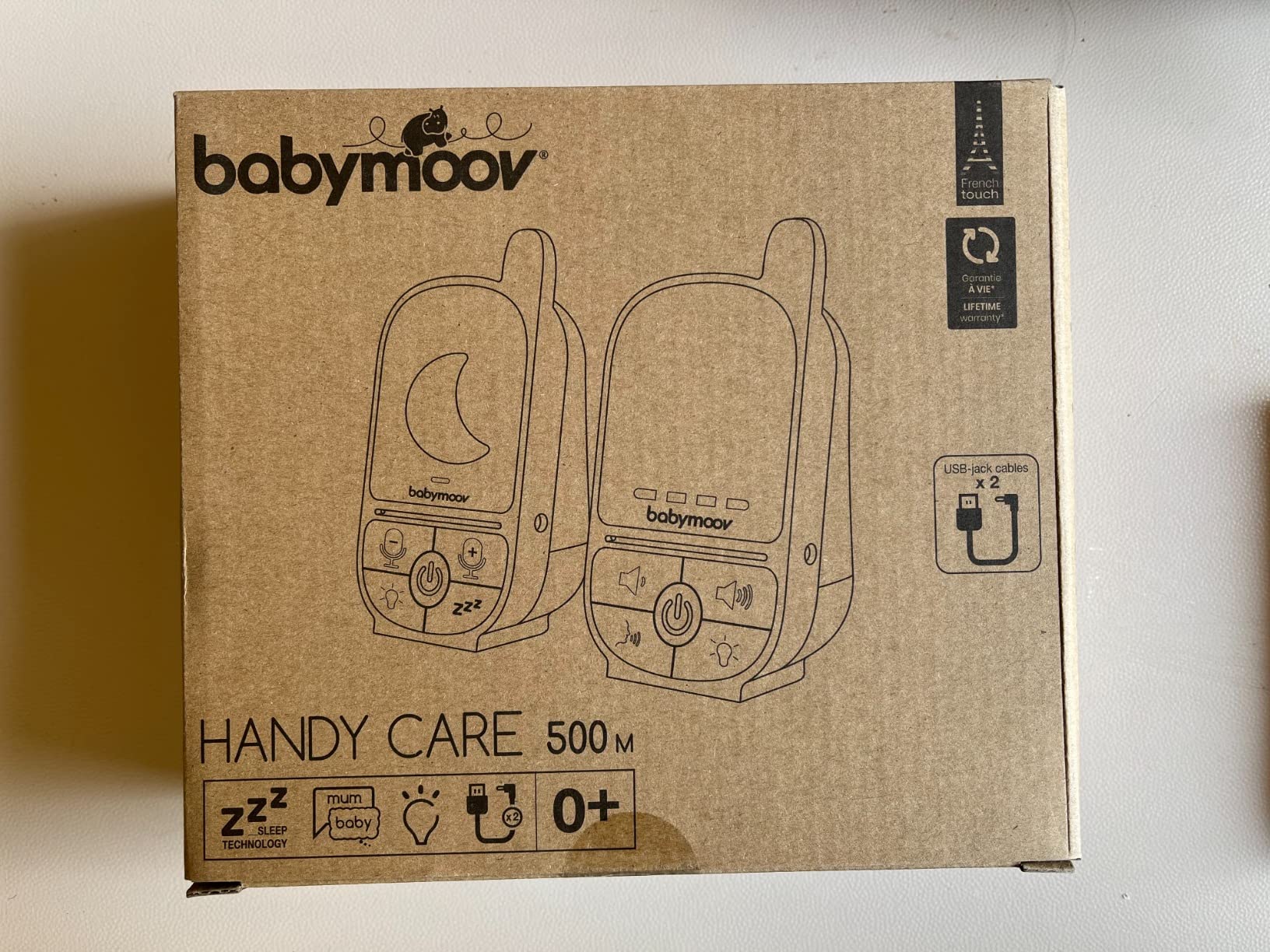 Babymoov YOO Handy Care babyphone audio portée 500 m avec veilleuse