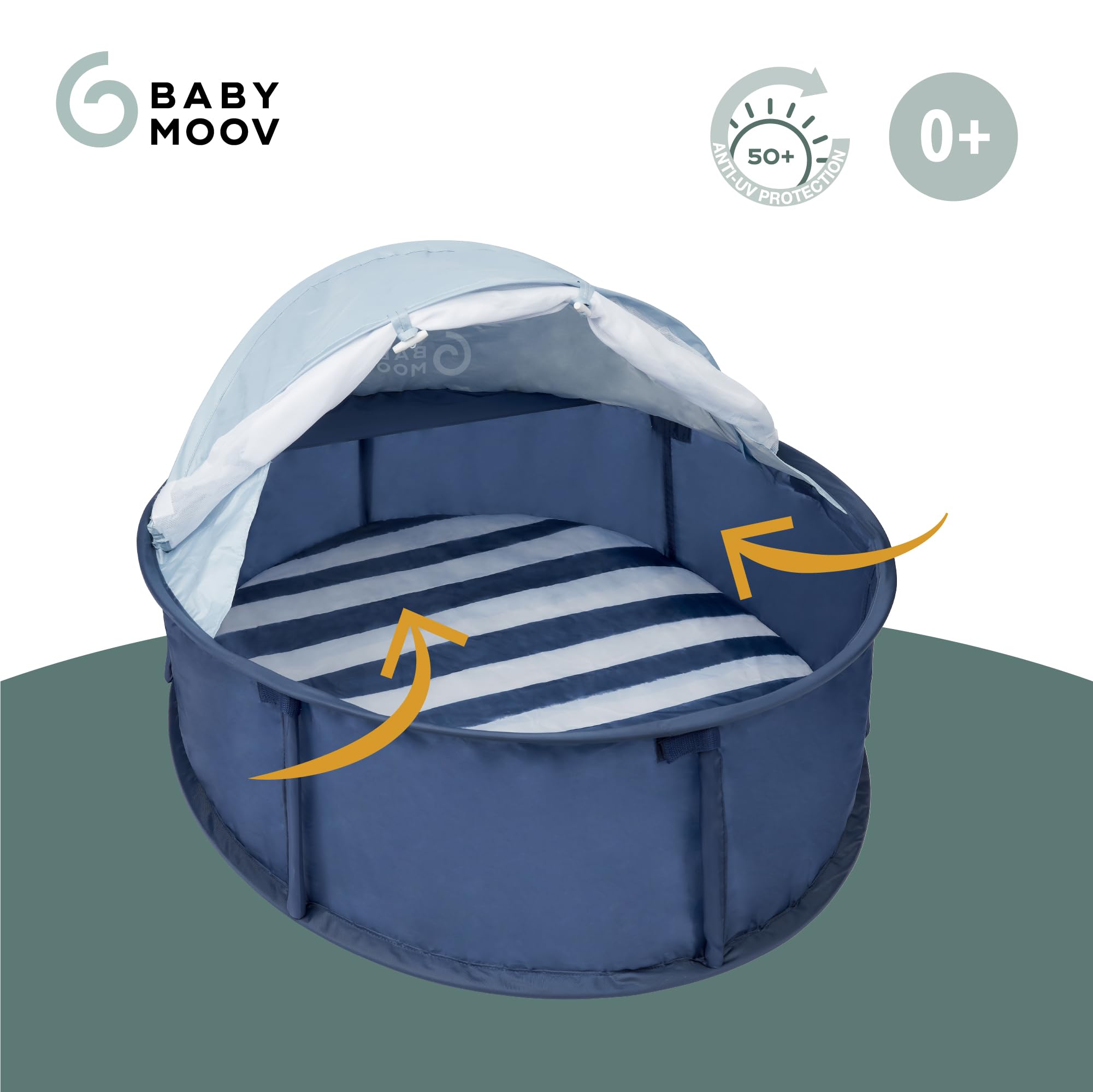 Babymoov Babyni aire de jeux bébé Marinière anti-UV FPS 50+