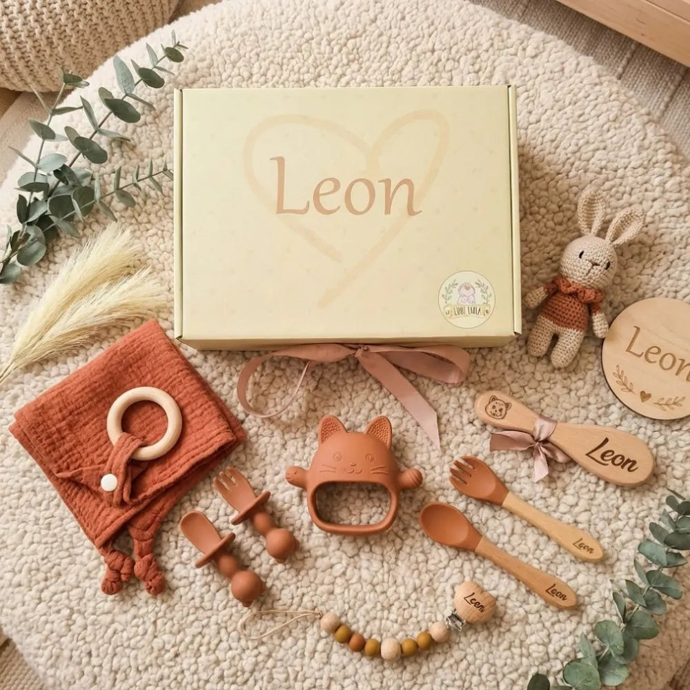 Baby-Crea Coffret naissance personnalisé Cadeau de naissance original et utile vert