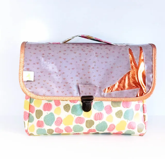 PIOLOU Le Cartable Maternelle Cartable maternelle léger Gris cuivré frutti imperméable