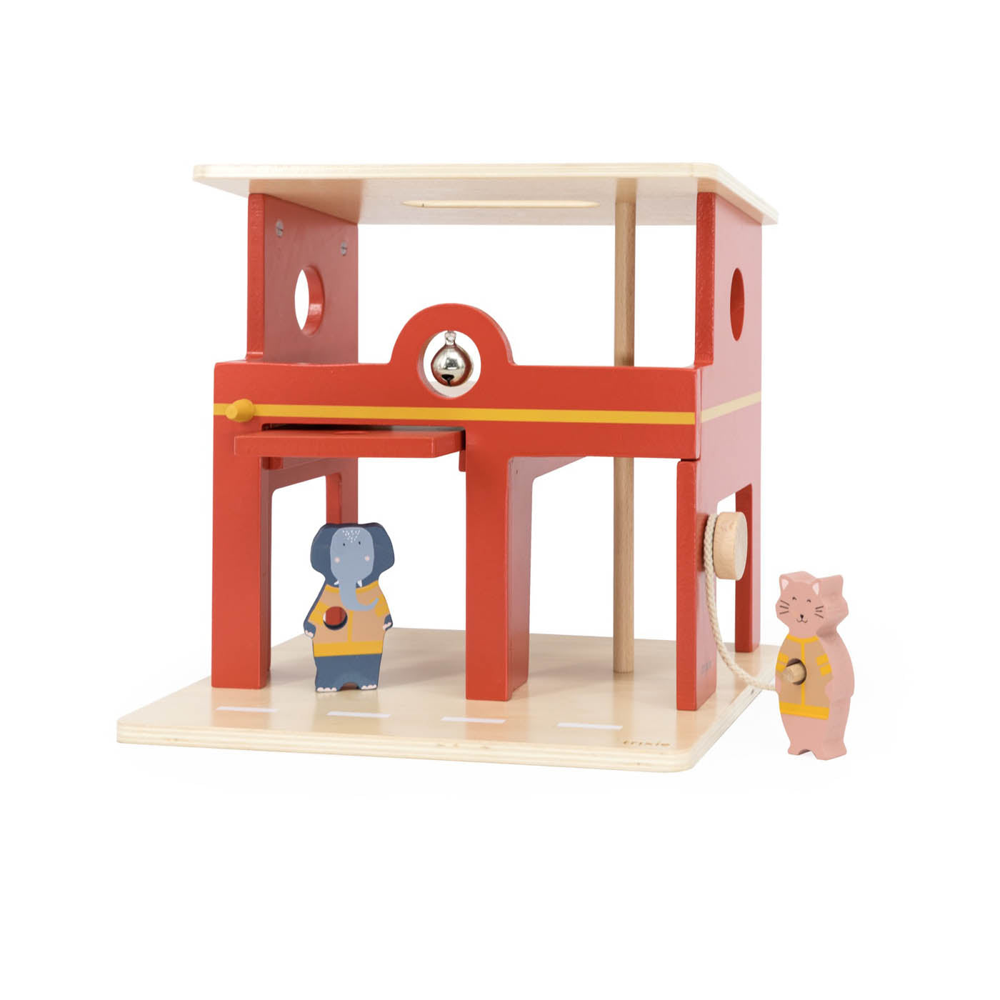 Trixie Baby Jeu symbolique Caserne de pompiers en bois jouet en bois