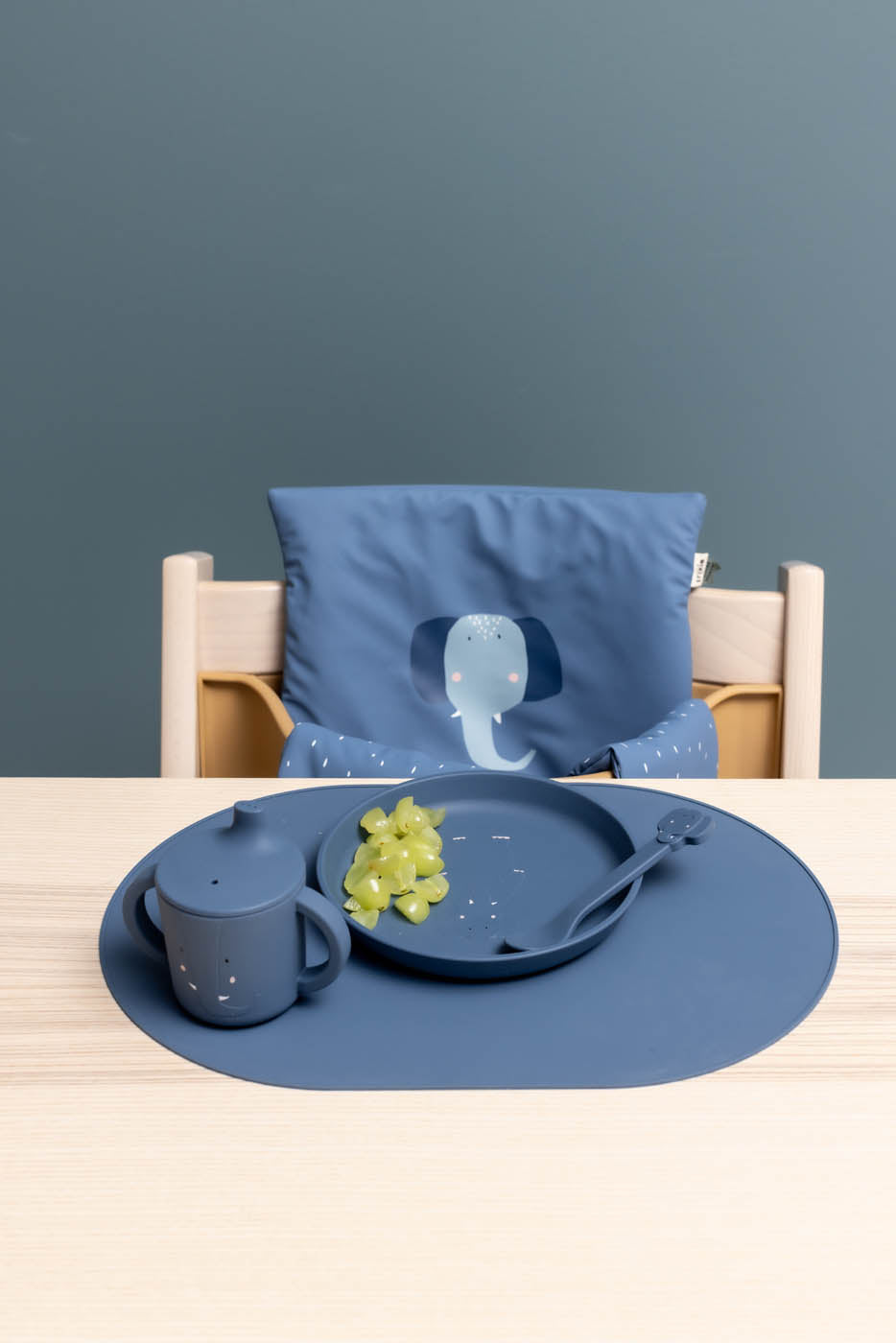 Trixie Baby Vaisselle Set de table en silicone Mrs. Elephant