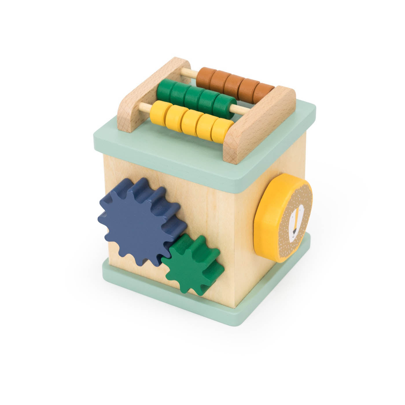 Trixie Baby Jouets d'activités Petit cube d'activité en bois motricité