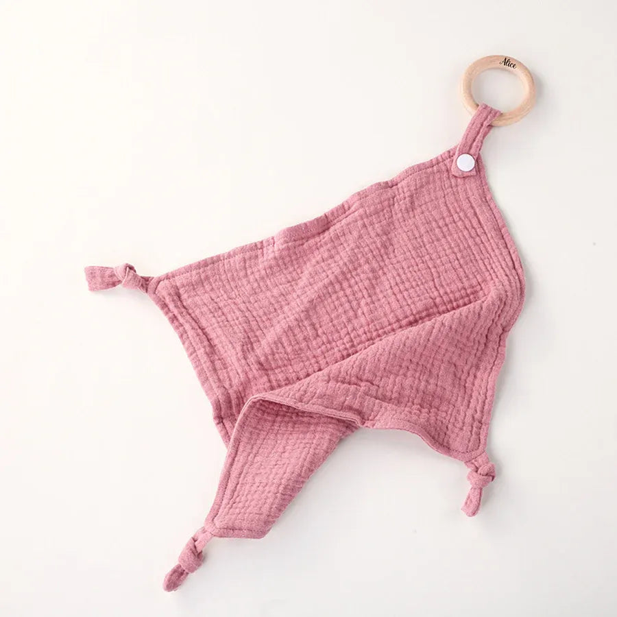 Baby-Crea Doudou personnalisé doudou serviette bleu marine en hêtre