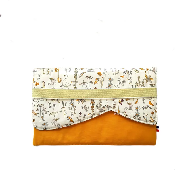 Rose et rêves dorés Calisson pochette protège carnet de santé