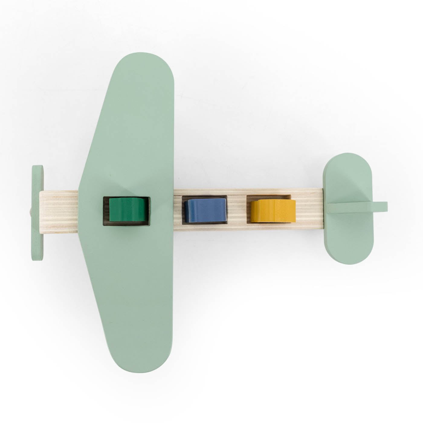 Trixie Baby Jouets à pousser et à tirer Avion en bois animaux