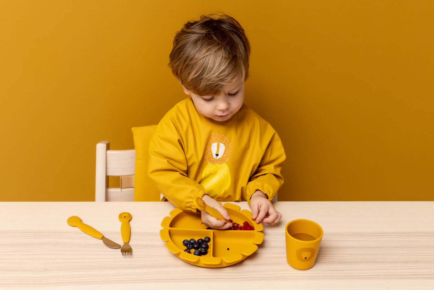 Trixie Baby Couverts Couverts 3 pièces en silicone Mr. Lion