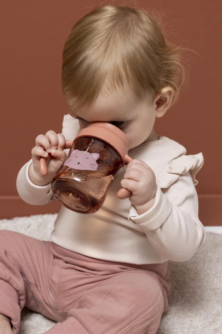 Trixie Baby Tasses et gobelets Tasse d’apprentissage avec poignées Mrs. Cat anti-fuite