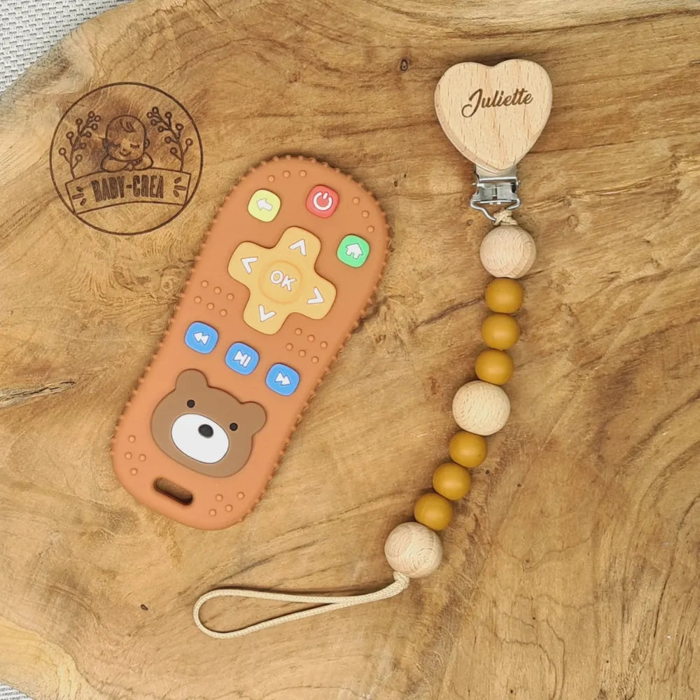Baby-Crea Coffret naissance personnalisé coffret attache-tétine beige