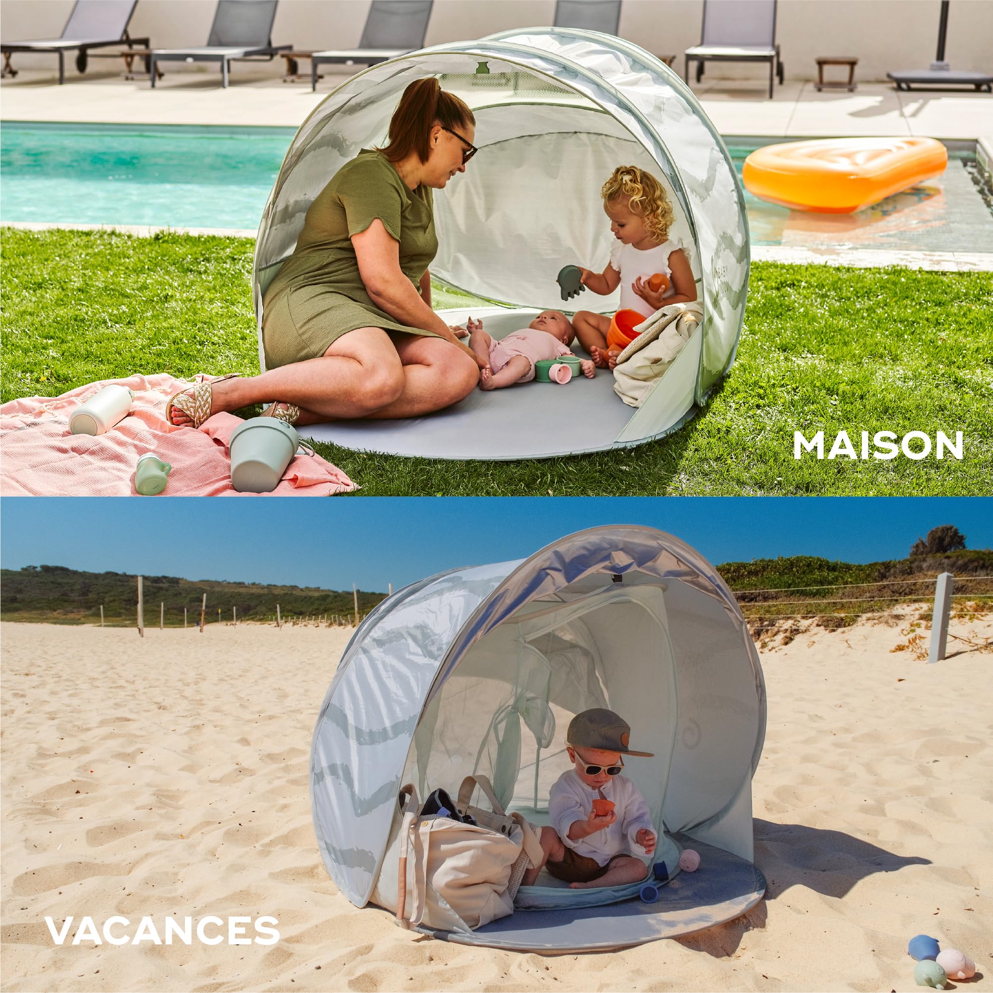 Babymoov Moov & Protect tente anti-UV bébé Green Lagoon UPF 50+
