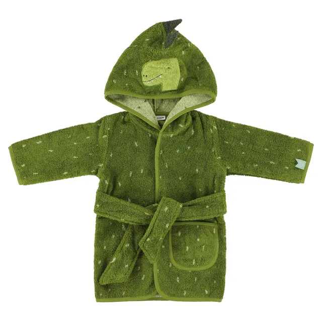 Trixie Baby Capes de bain peignoir 1-2a Mr. Dino coton bio