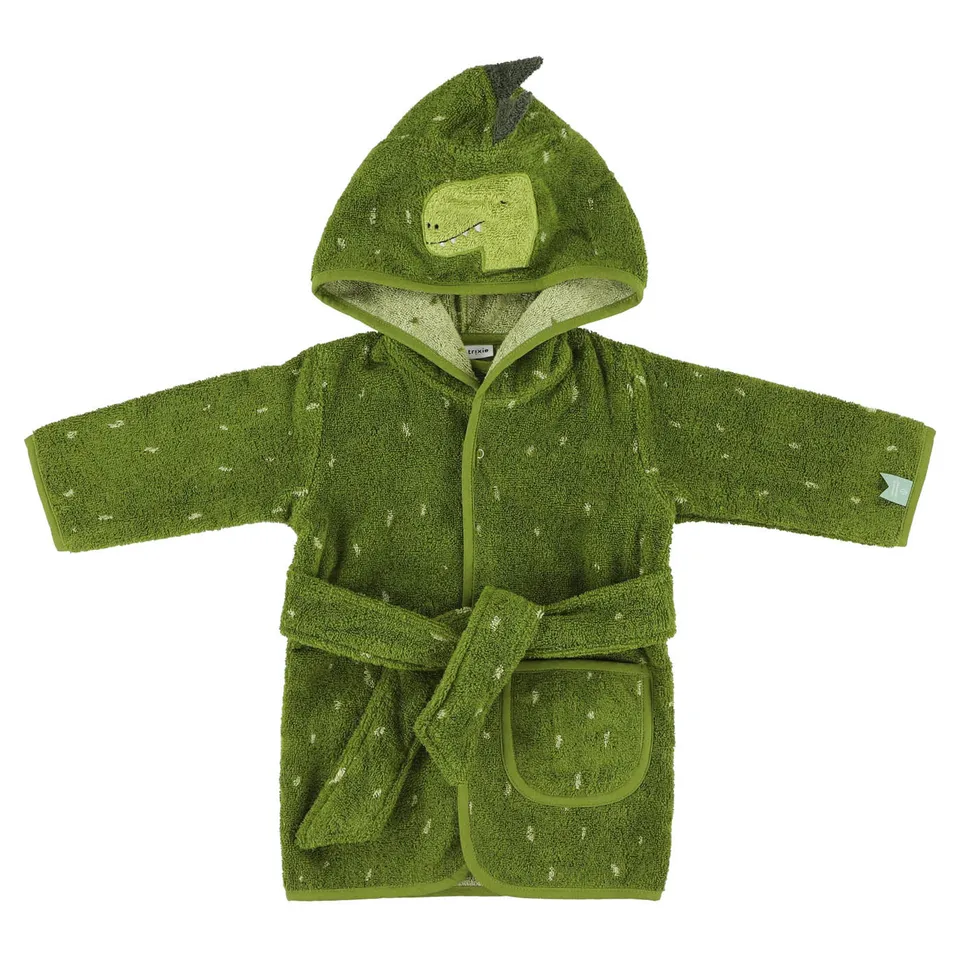 Trixie Baby Capes de bain peignoir 1-2a Mr. Dino coton bio