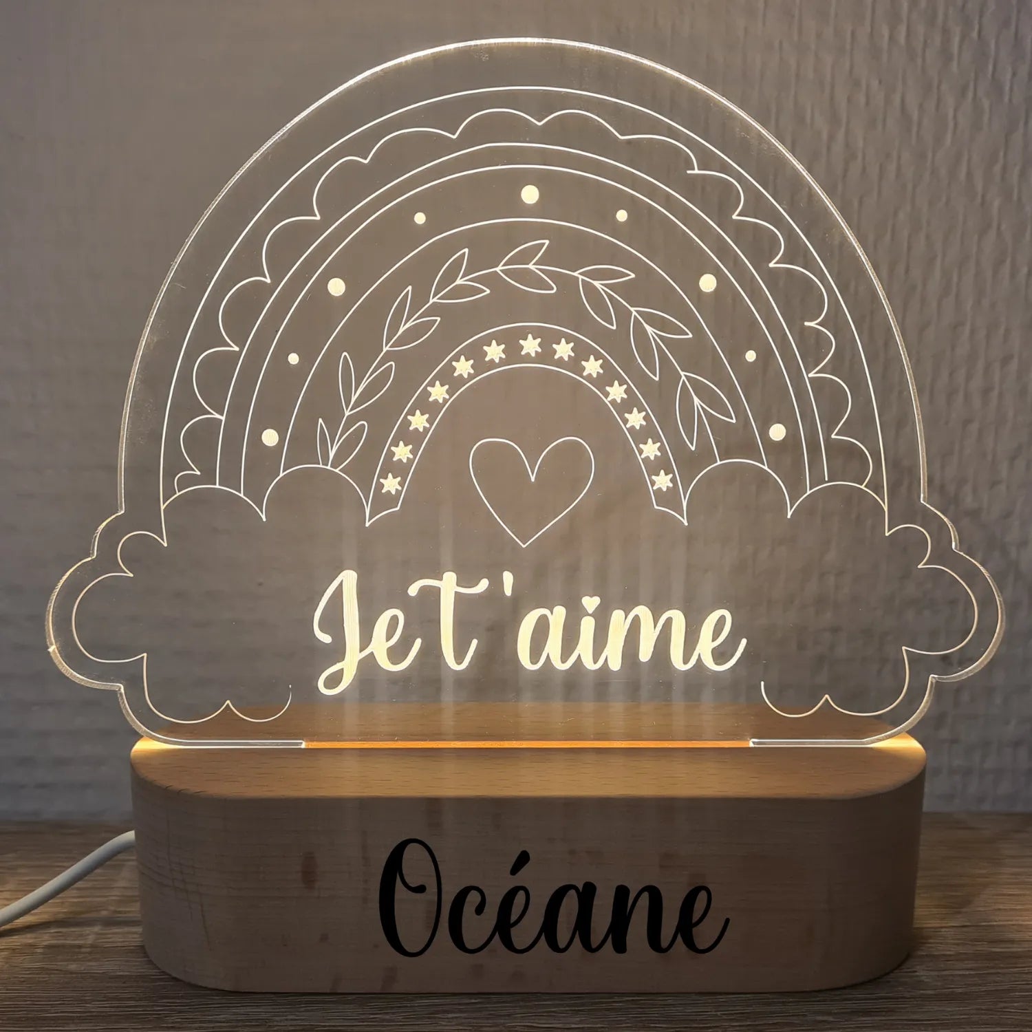 Baby-Crea Veilleuse Bébé Personnalisée veilleuse avec prénom