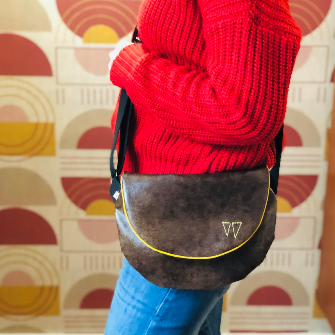 PIOLOU Le Sac Sac à main simili cuir bandoulière imprimé aras