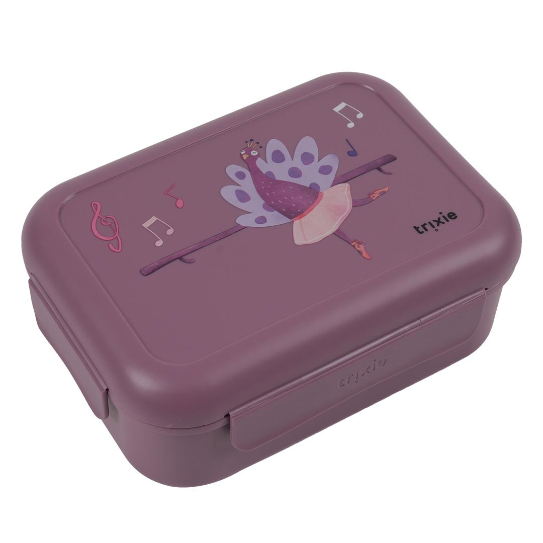 Trixie Baby Boîtes à goûter et boîtes repas Boîte repas avec clips Ballerina Mrs. Peacock étanche