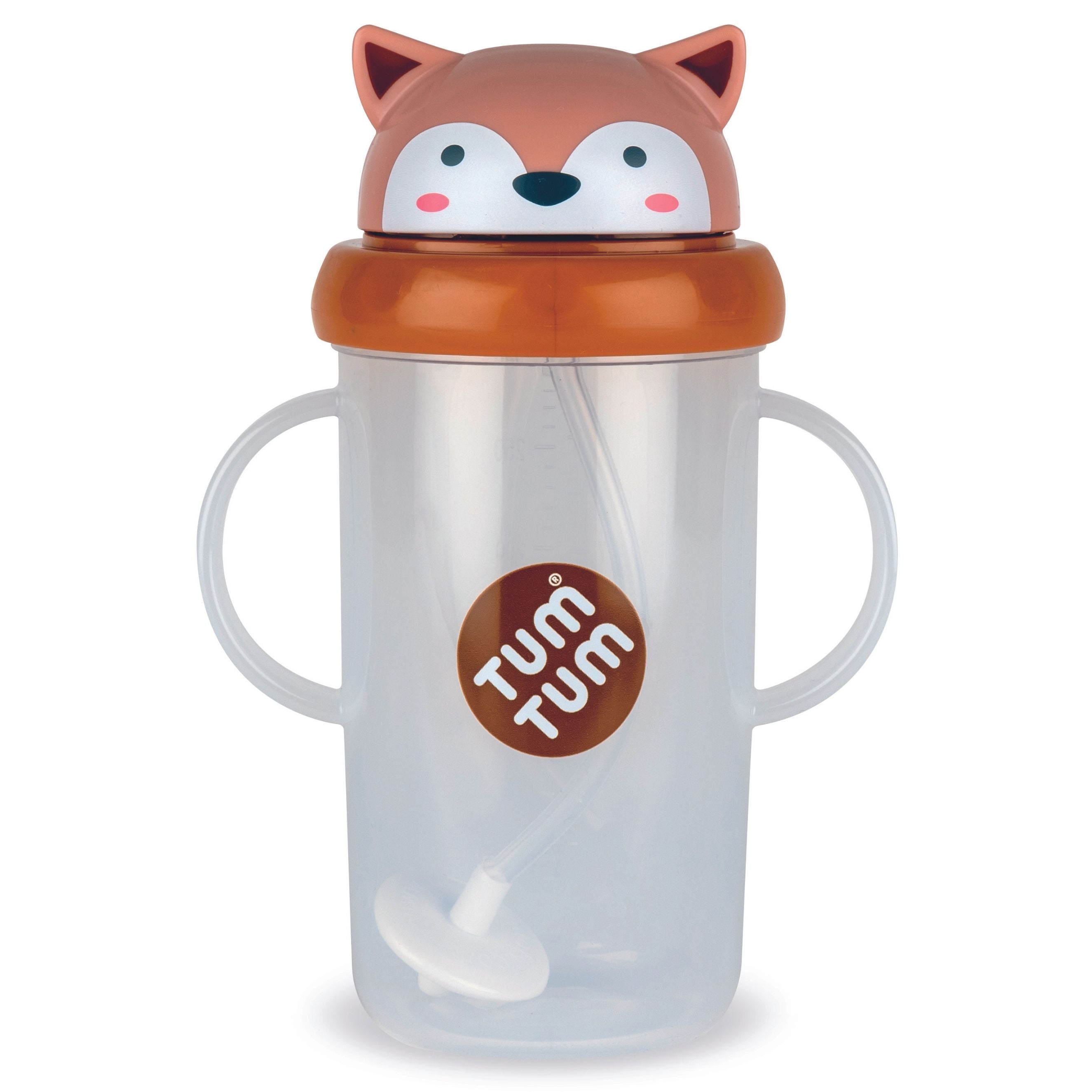 Tum Tum Cups Tall Tippy Up Sippy Cup gobelet Fergus Fox 300 ml à paille lestée