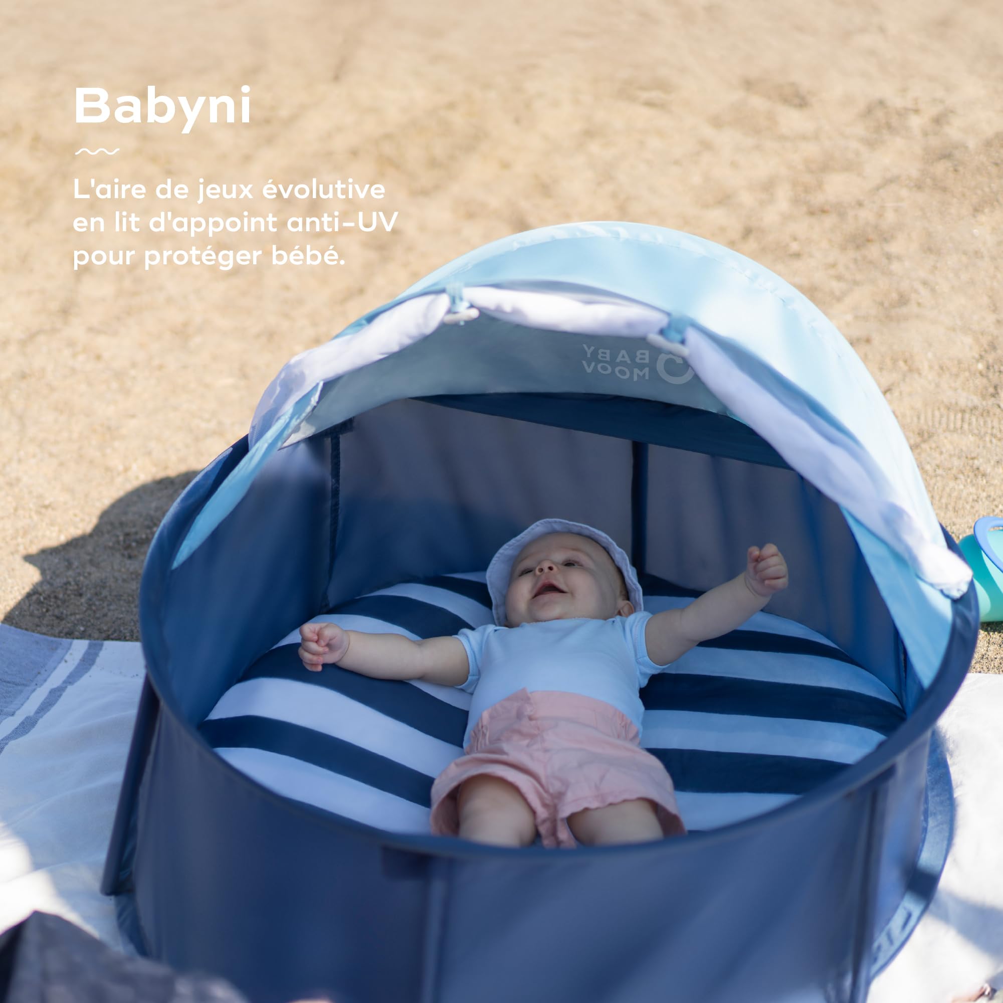 Babymoov Babyni aire de jeux bébé Marinière anti-UV FPS 50+