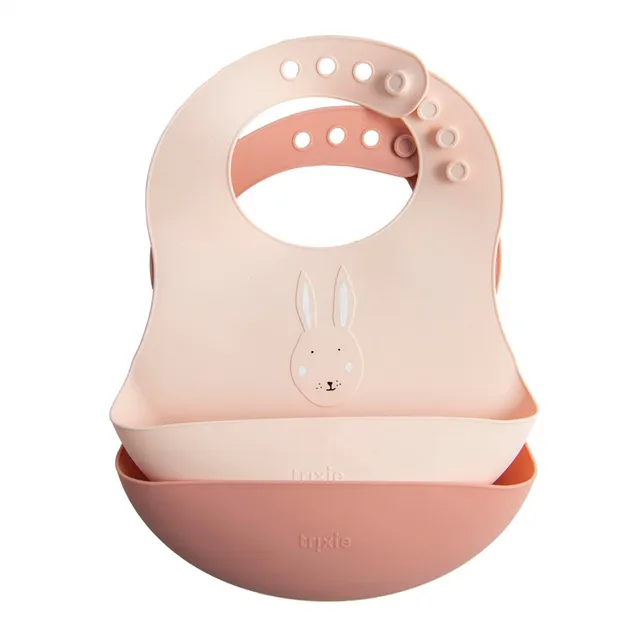Trixie Baby Bavoirs Mrs. Rabbit bavoirs silicone 2 pièces alimentaires