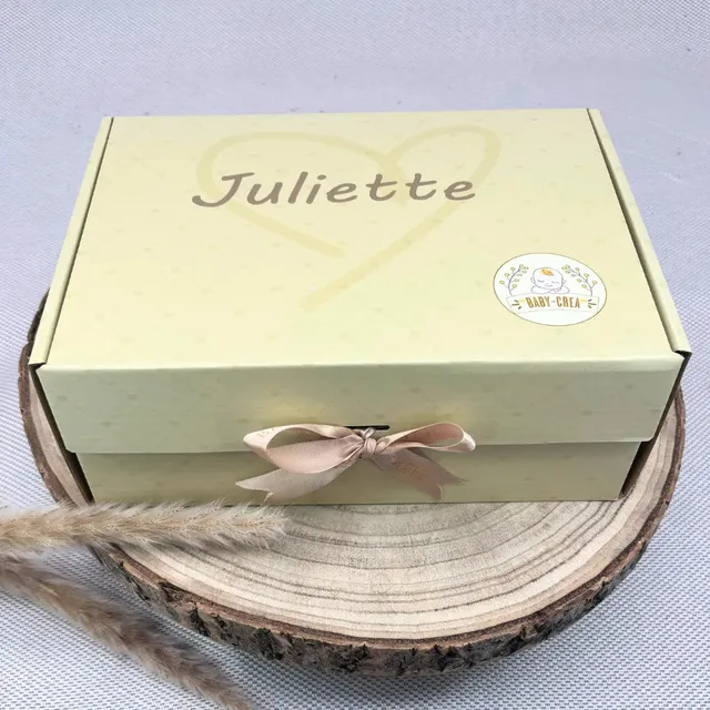 Baby-Crea Emballage cadeau personnalisé coffret prénom bébé