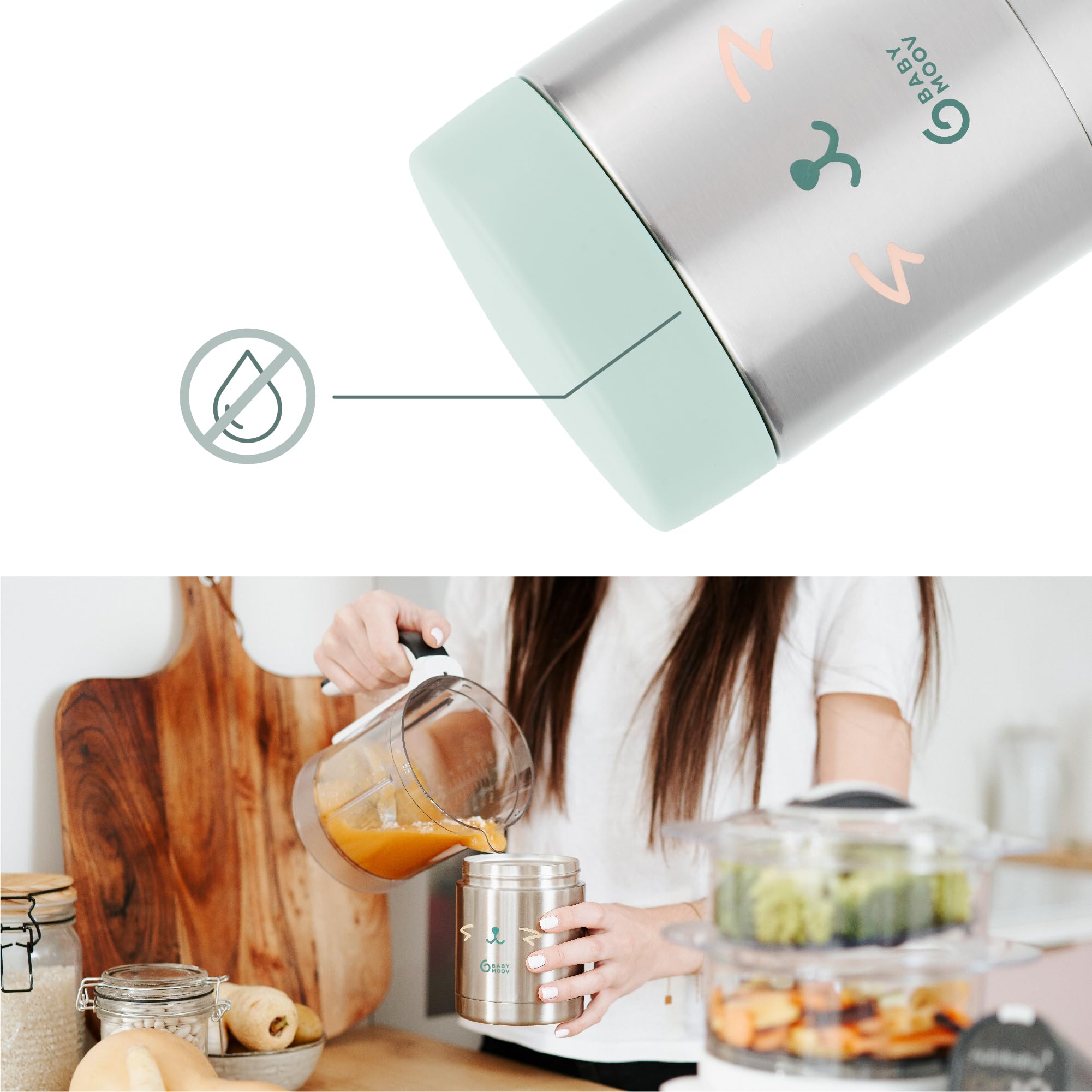 Babymoov Isy / Babybols EAT'S ISY boîte isotherme 350 ml inox hermétique