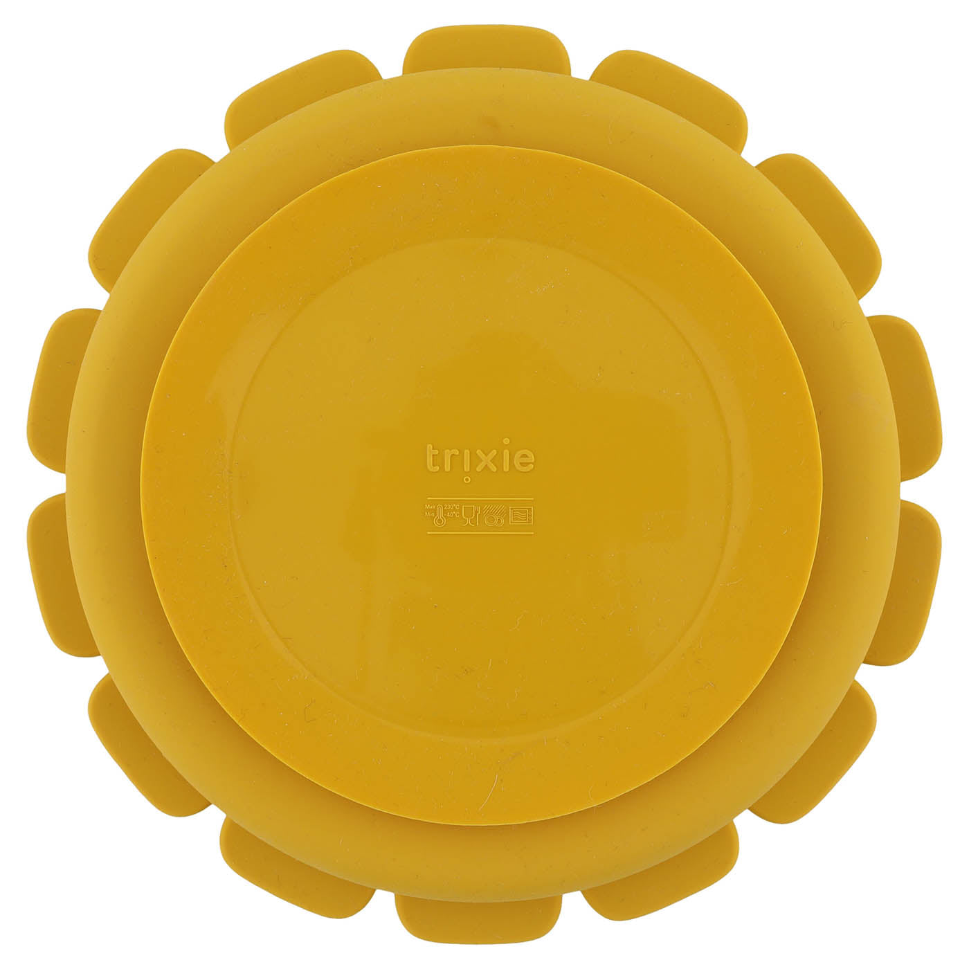 Trixie Baby Vaisselle Assiette avec ventouse en silicone et compartiments Mr. Lion compartiments