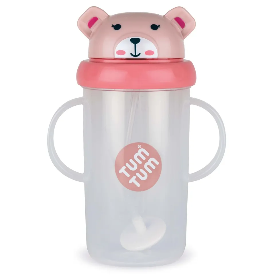 Tum Tum Cups Tall Tippy Up Sippy Cup gobelet Betsy Bear 300 ml à paille lestée
