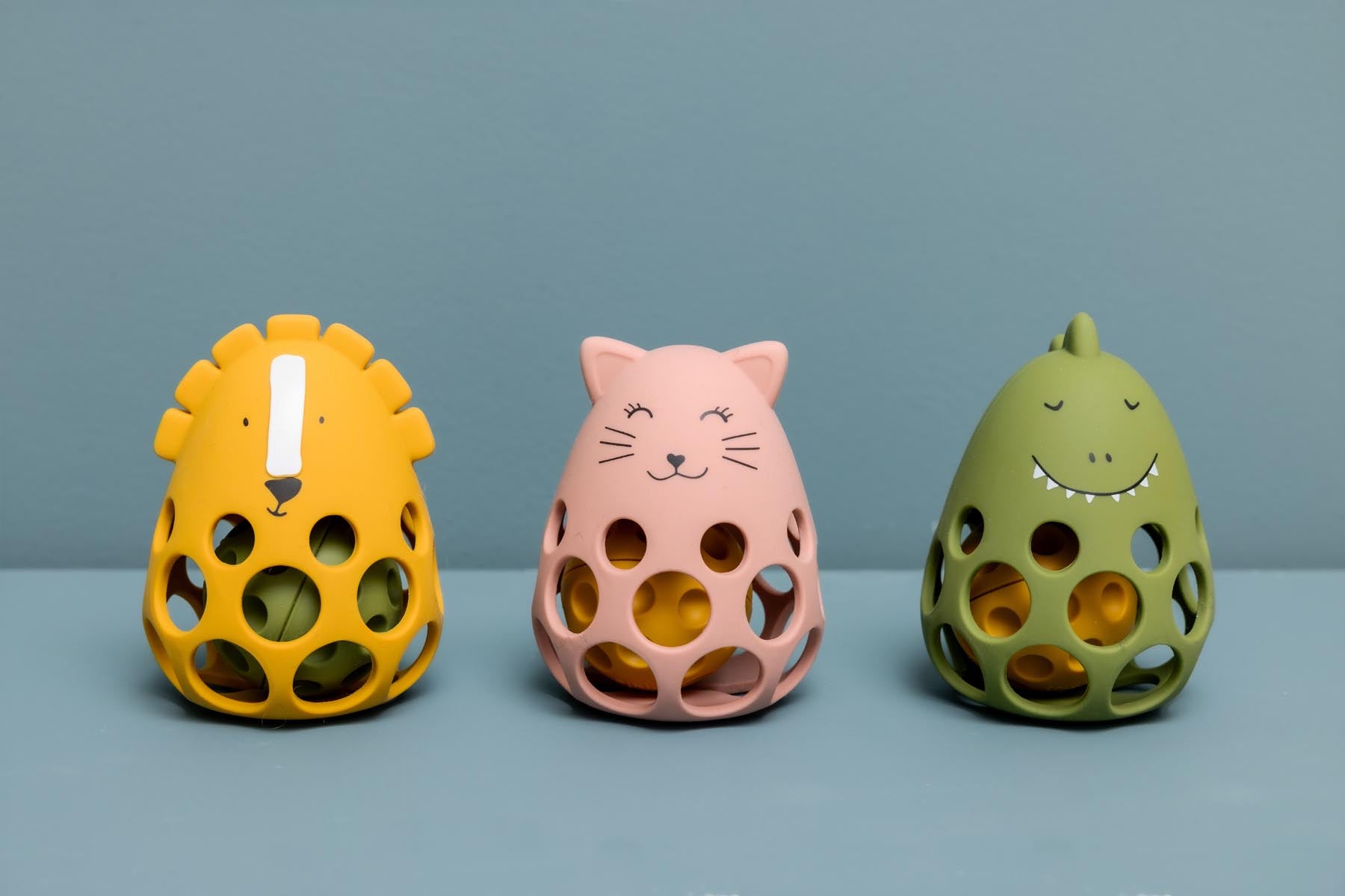 Trixie Baby Jouets sensoriels Hochet sensoriel en silicone Mrs. Cat alimentaire