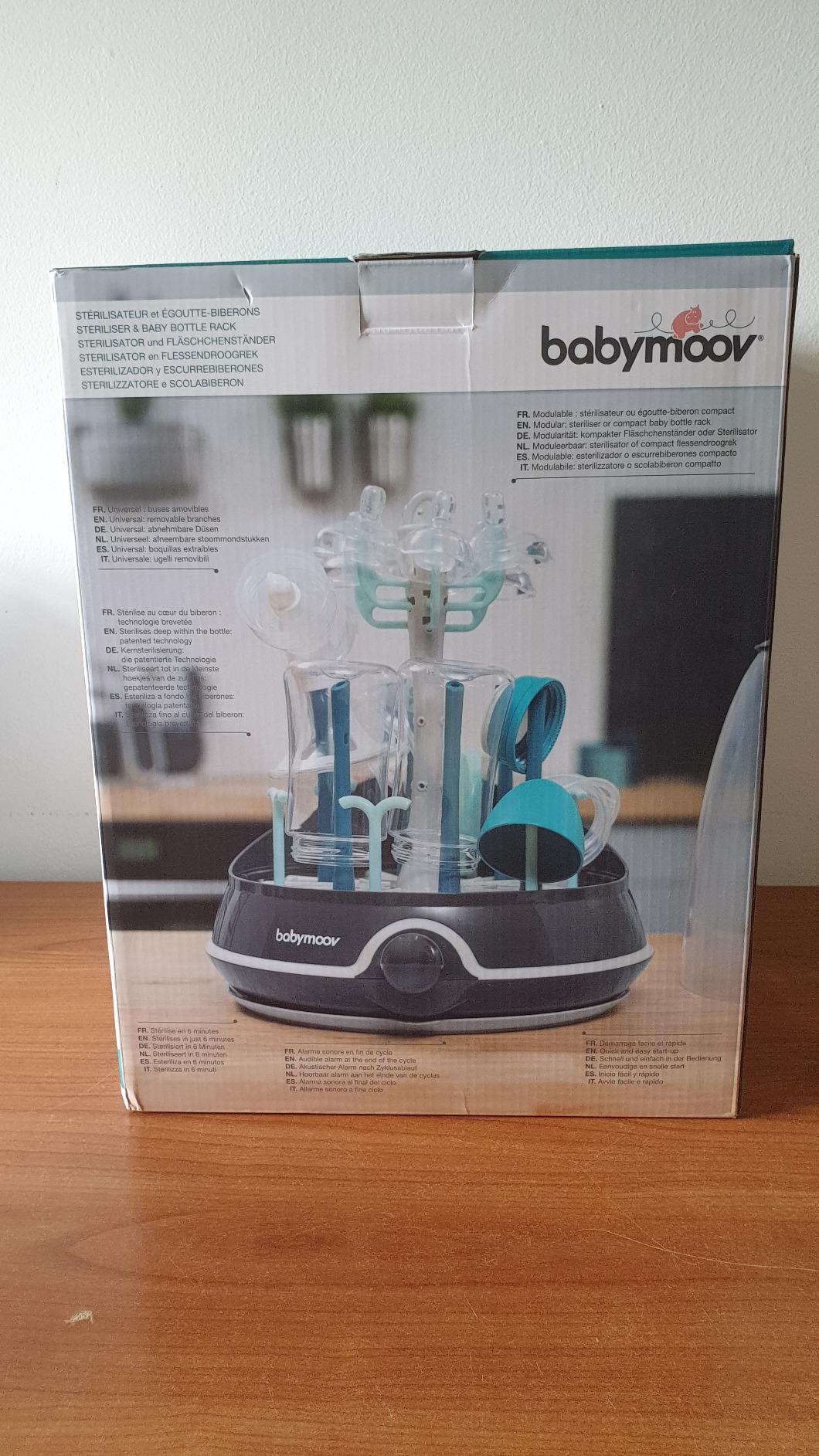 Babymoov Turbo Steam Plus stérilisateur vapeur 2 en 1 pour biberons
