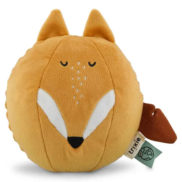 Trixie Baby Balle sonore Mr. Fox, clochette et tissus sensoriels