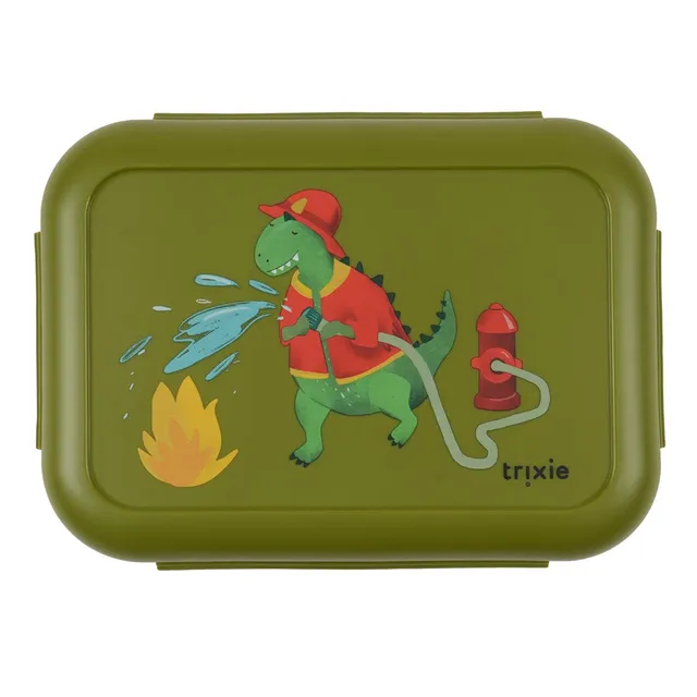 Trixie Baby Boîtes repas Boîte repas Fireman Mr. Dino avec clips étanche