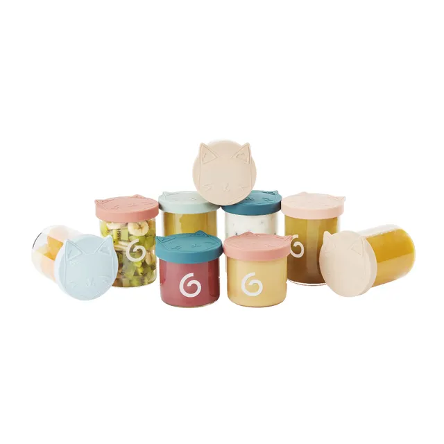Babymoov Isy Bowls pots de conservation en verre 9 pièces hermétiques