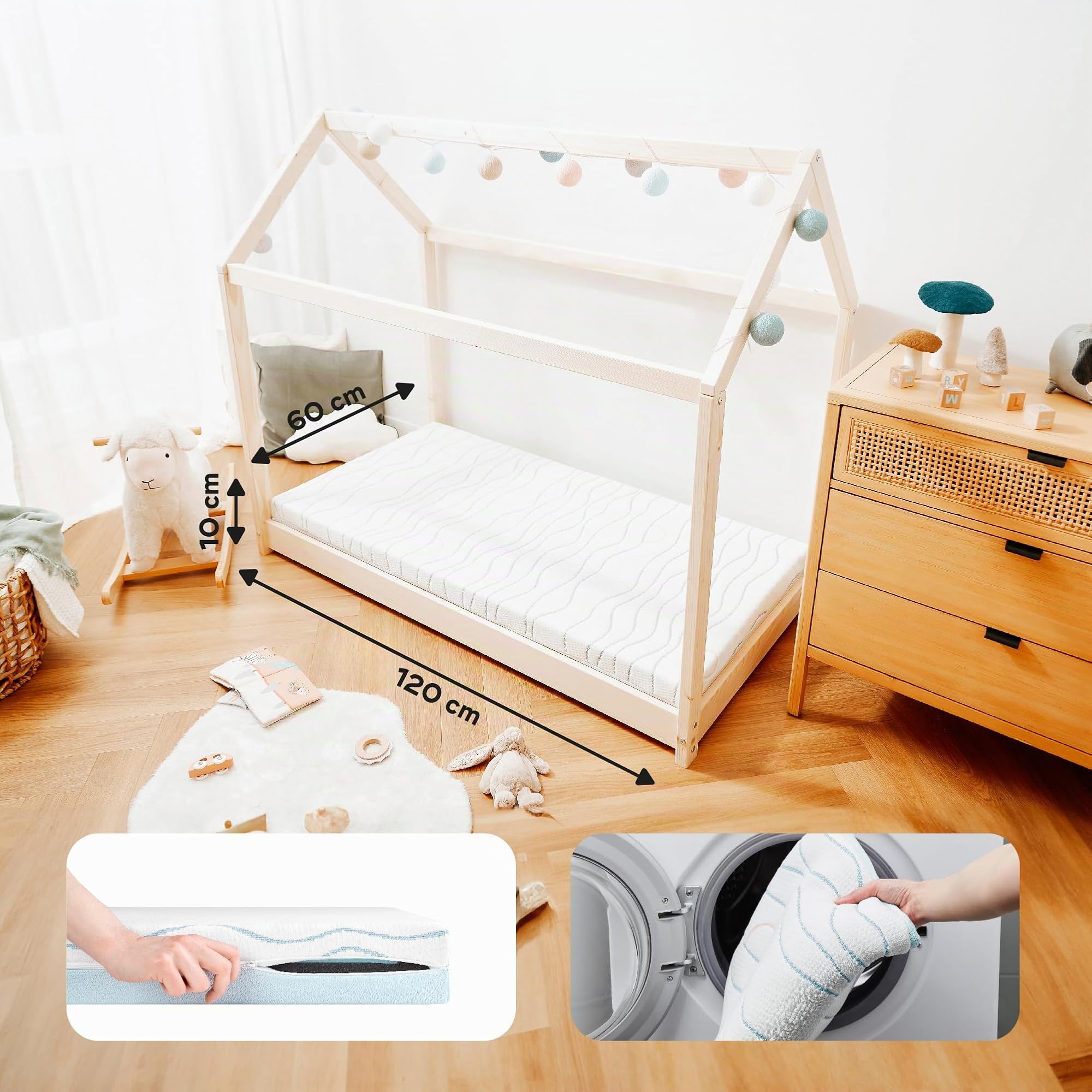 Babymoov Moov / Moov & Cosy’Lite Ergonomique matelas bébé 60 x 120 cm
