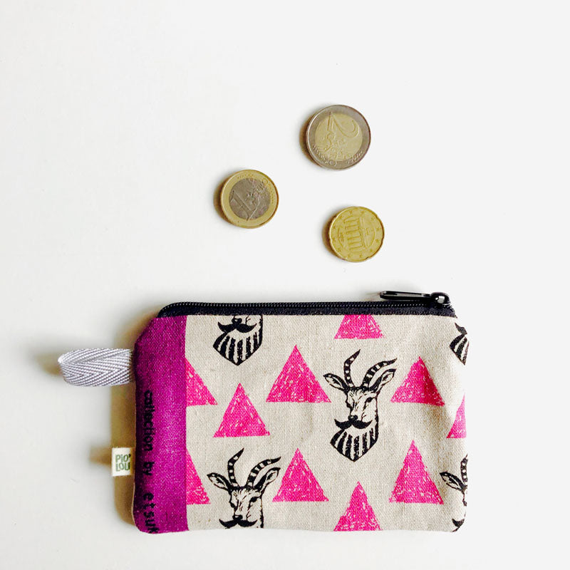 PIOLOU La Pochette La pochette rose loup argenté pochette PM