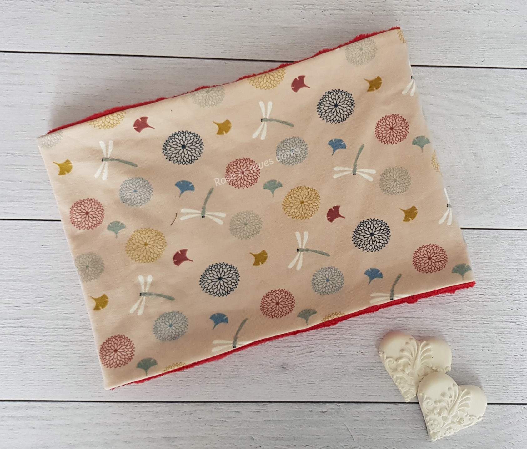 Rose et rêves dorés Chèches, foulards, snoods Snood libellules 4-24 mois