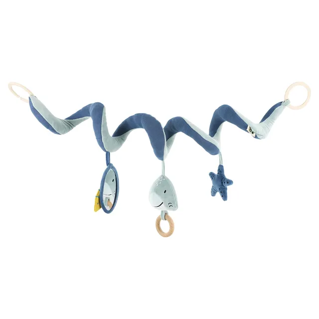 Trixie Baby Jouets d'activités Spirale d’activités Mr. Shark jouet porte-bébé