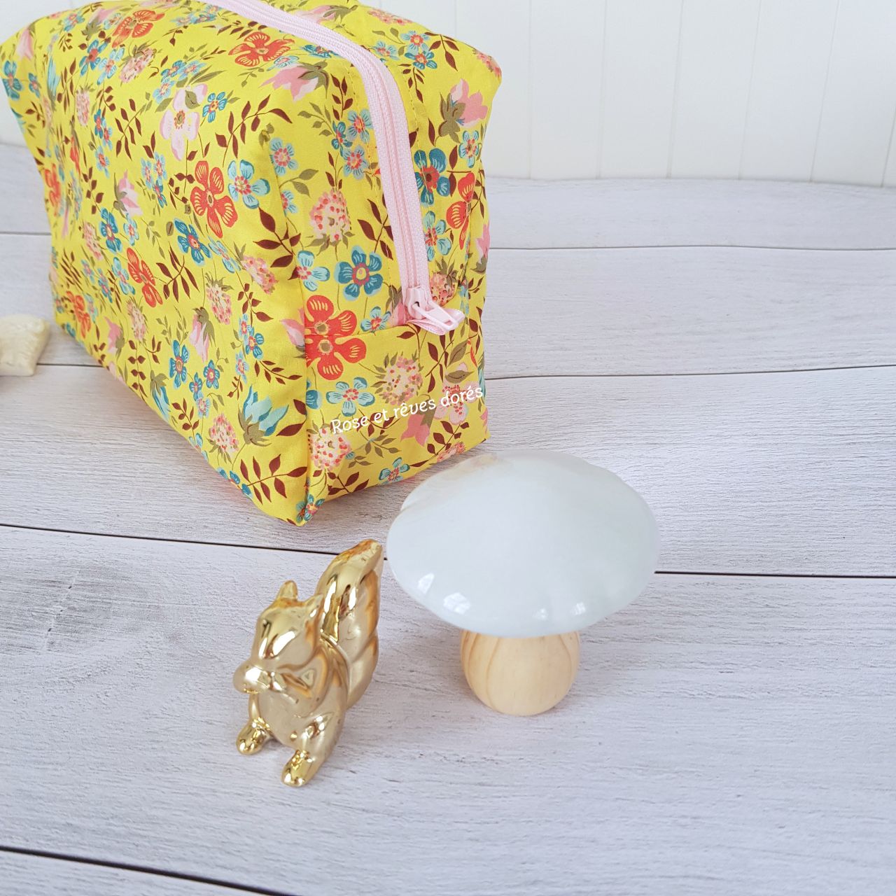Rose et rêves dorés Trousses de toilette Soleil d’été trousse de toilette