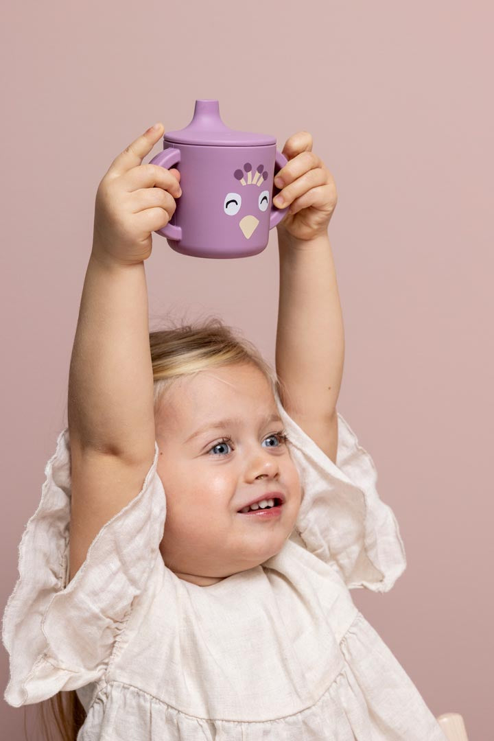 Trixie Baby Tasses et gobelets Mrs. Peacock tasse d’apprentissage en silicone
