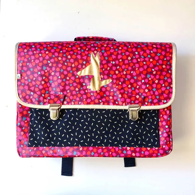 PIOLOU Le Cartable Primaire Cartable CP primaire Noir doré rose