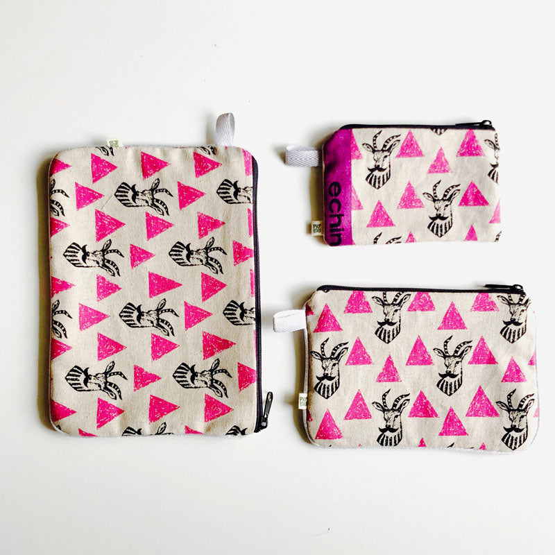 PIOLOU La Pochette La pochette rose loup argenté pochette PM