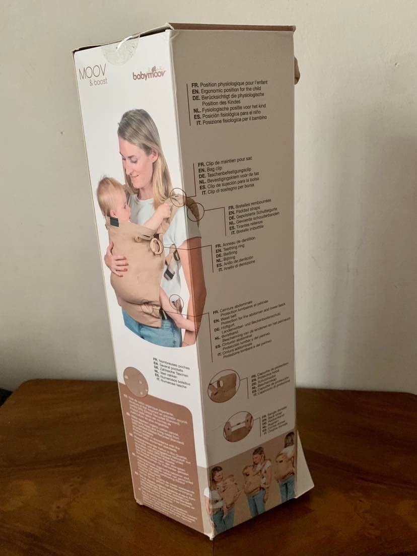 Babymoov Moov & Boost porte-bébé beige évolutif et réhausseur