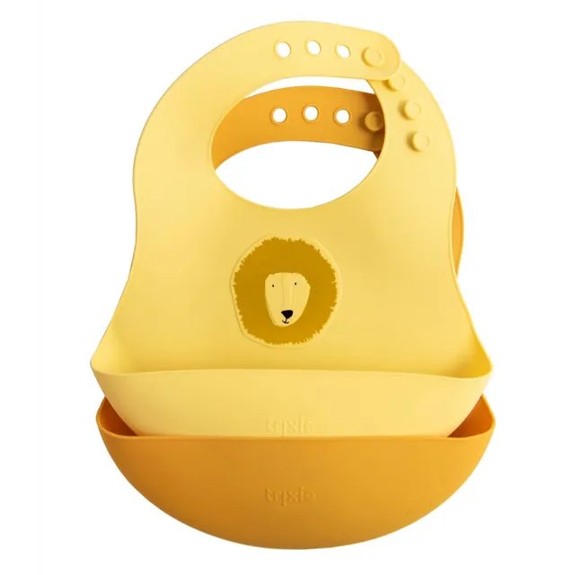 Trixie Baby Bavoirs Bavoir silicone 2-pack Mr. Lion