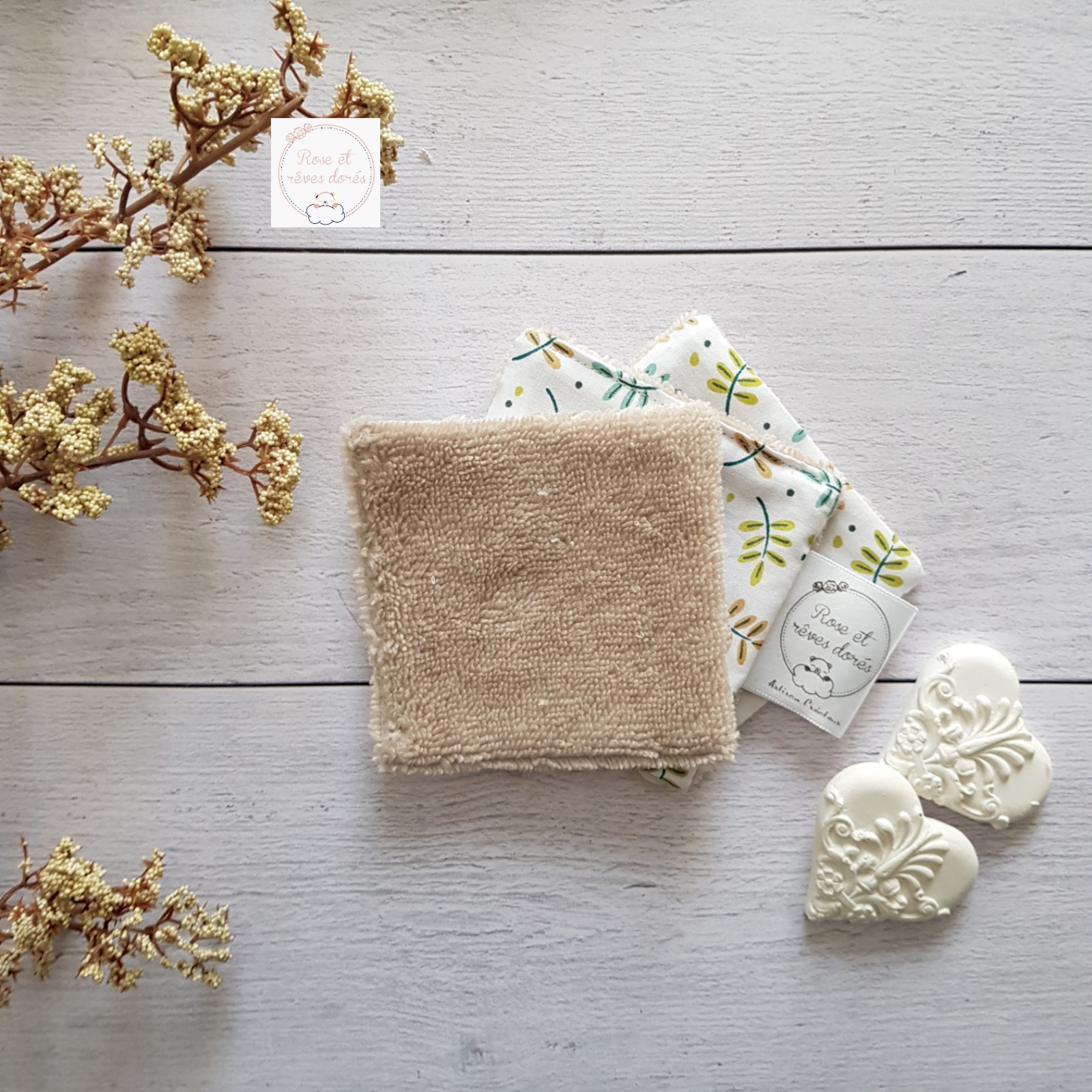 Rose et rêves dorés Coffret Maman Bébé cadeau naissance assorti