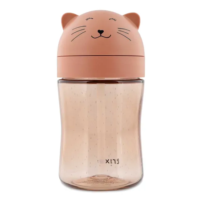 Trixie Baby Tasses et gobelets Gobelet avec paille Mrs. Cat anti-fuite