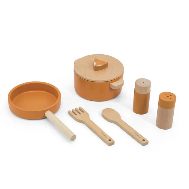 Trixie Baby Jeu symbolique Set de cuisine en bois Mr. Fox