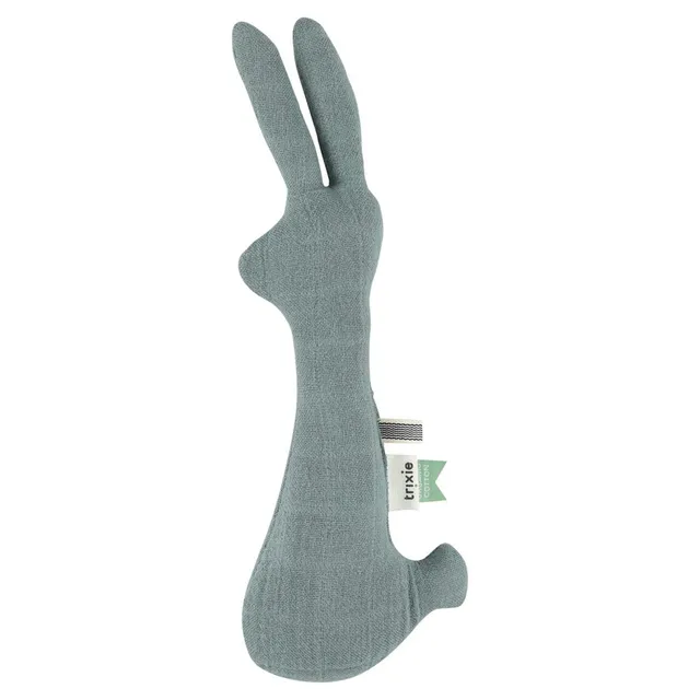 Trixie Baby Premiers jouets Bliss Petrol hochet lapin doux