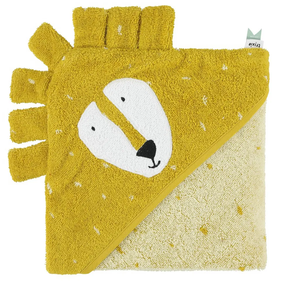 Trixie Baby Capes de bain Cape de bain 75 x 75 cm Mr. Lion coton bio